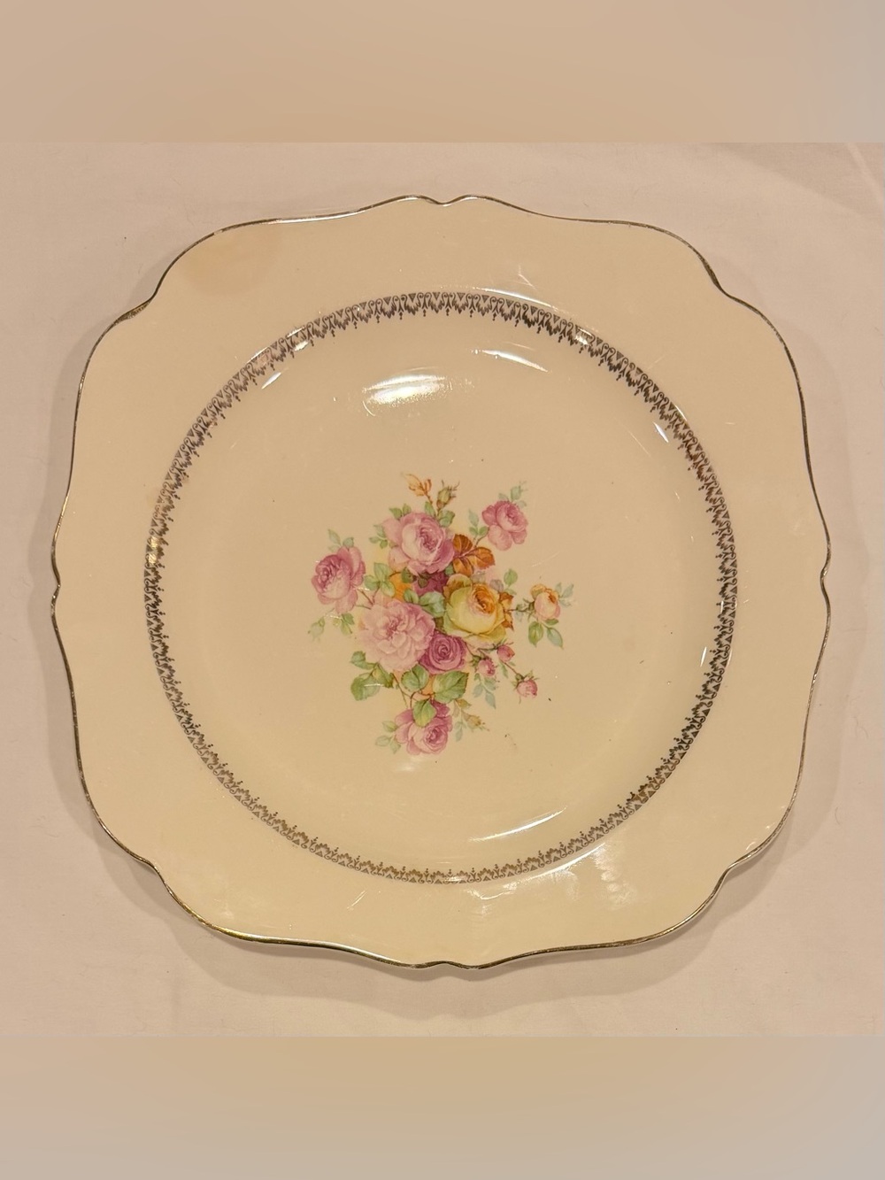 Vintage Paden City Pottery Co. “Bak-Serv” 11” Square Plate